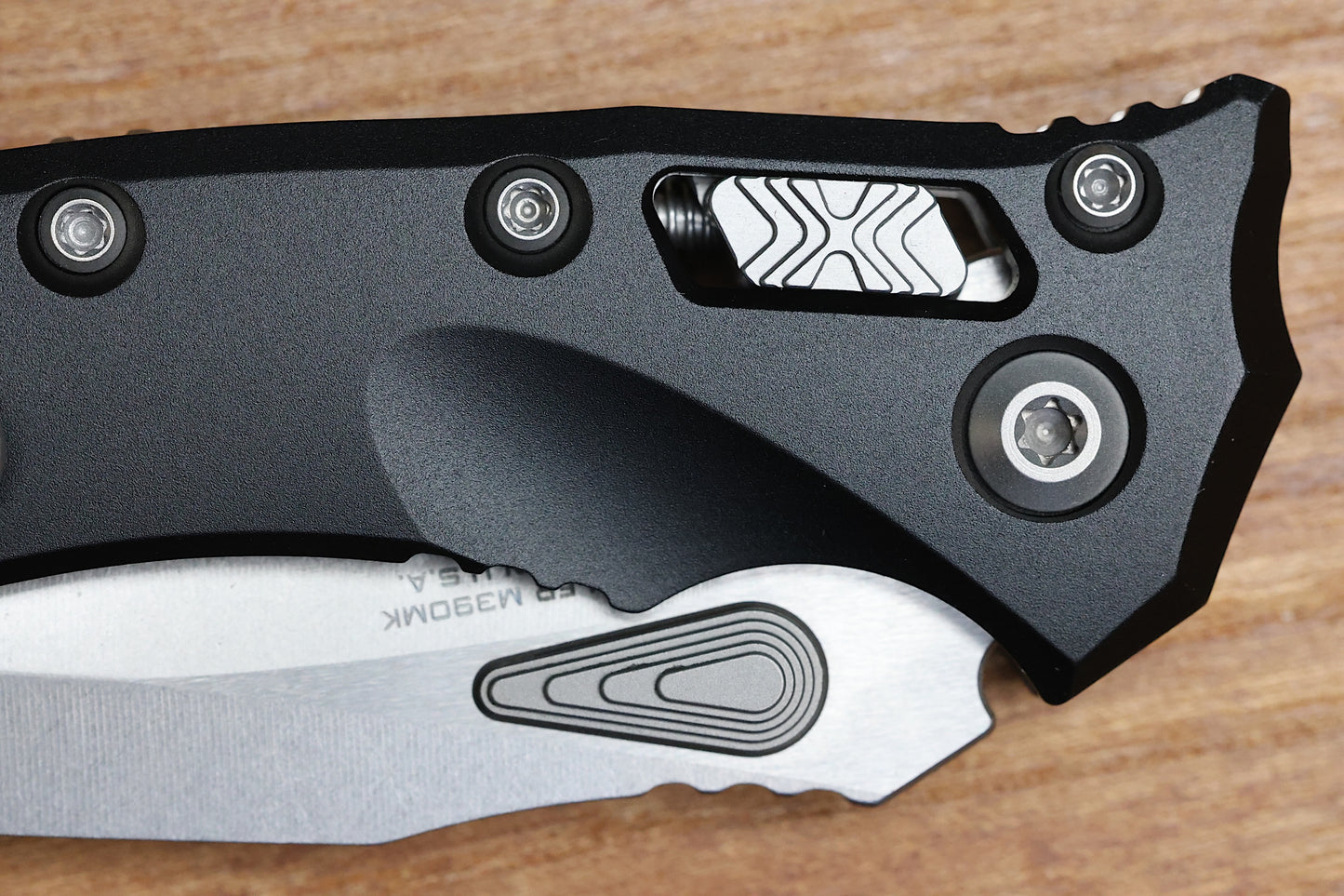 MICROTECH AMPHIBIAN MINI RAM LOK BLACK ALUMINUM & STONEWASH M390MK 137MRL-10