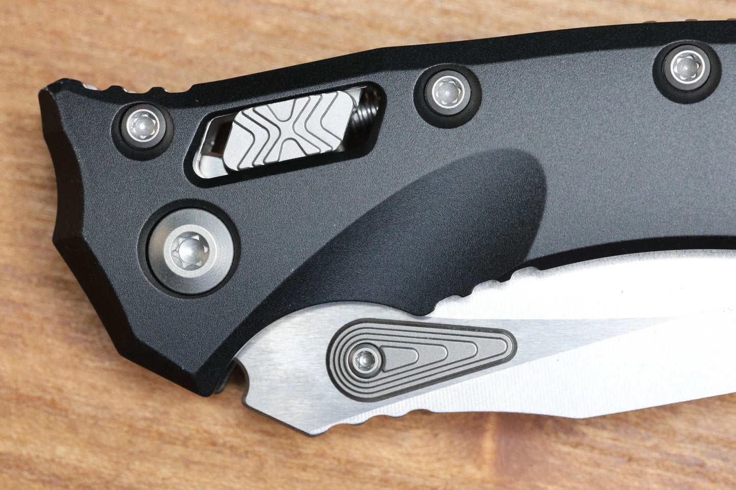 MICROTECH AMPHIBIAN MINI RAM LOK BLACK ALUMINUM & STONEWASH M390MK 137MRL-10
