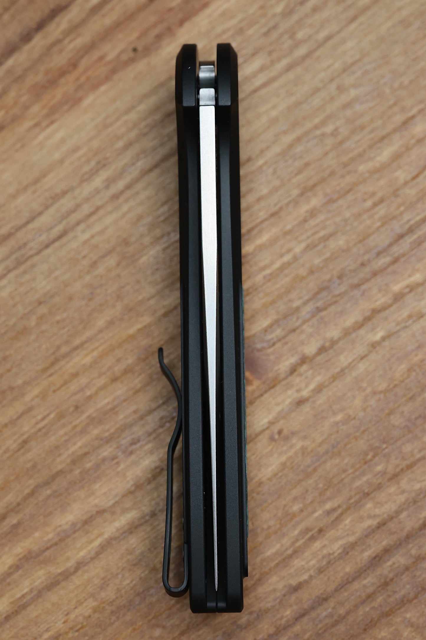 PRO-TECH CAMBRIA MANUAL BLACK ALUMINUM HANDLES W/ TECHNOCARBO TEAL INLAY & MAGNACUT BSA25.CAMBRIA.1