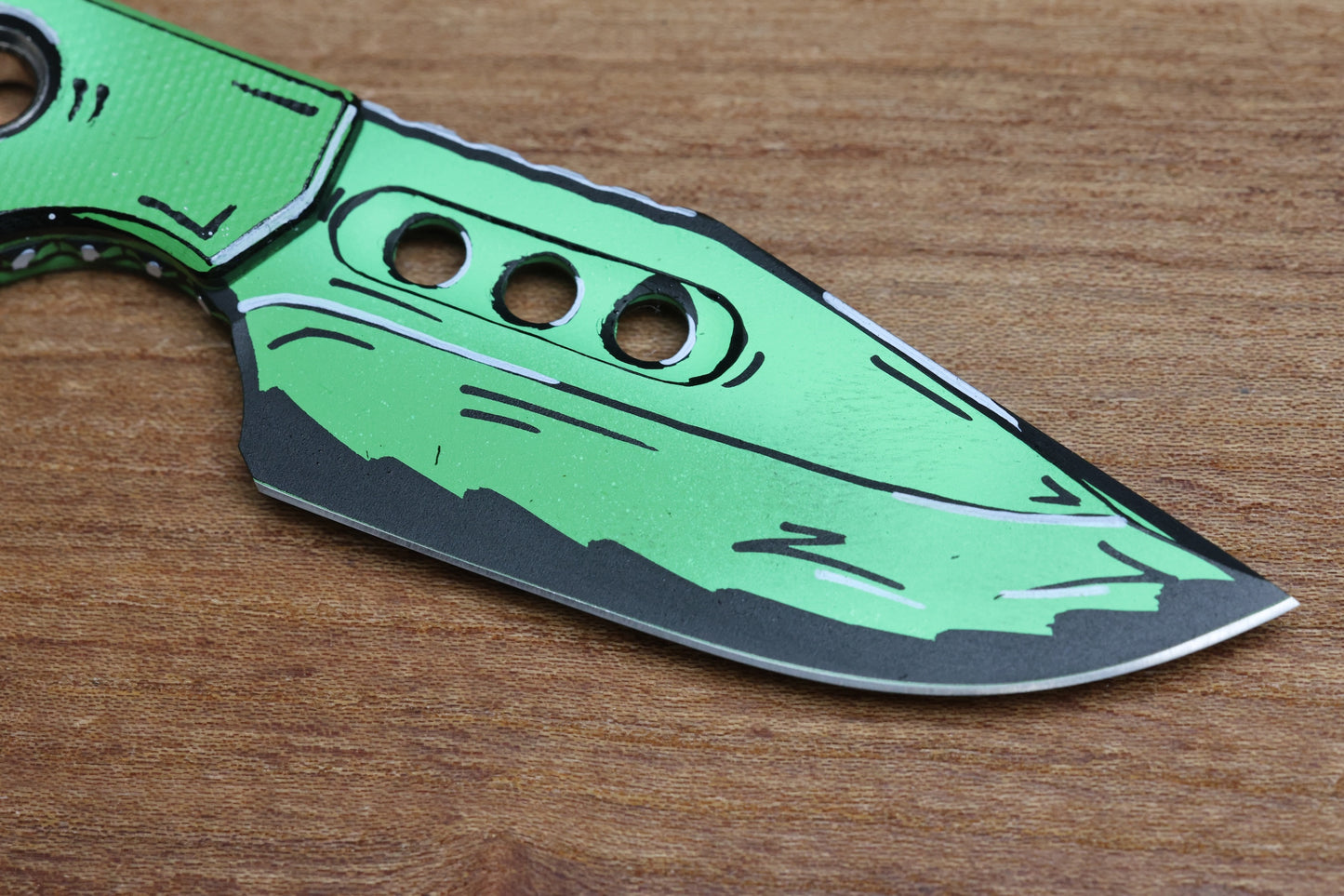 HERETIC KOBOLD TOXIC GREEN CEL SHADE BOWIE MAGNACUT FIXED BLADE H065-CS-TX