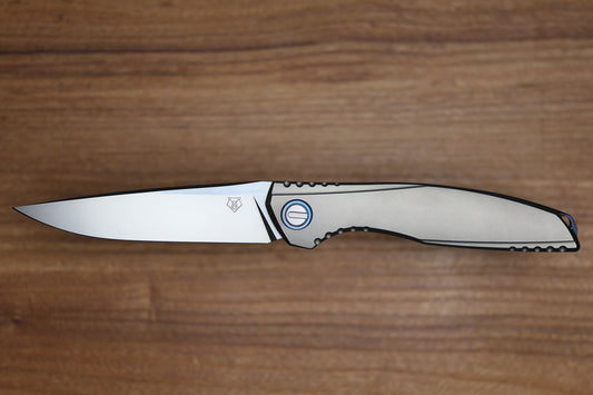SHIROGOROV AND LEE WILLIAMS COLLABORATION 110 KS SAPPHIRE BLUE S90V BLADE SRRBS (PREOWNED)