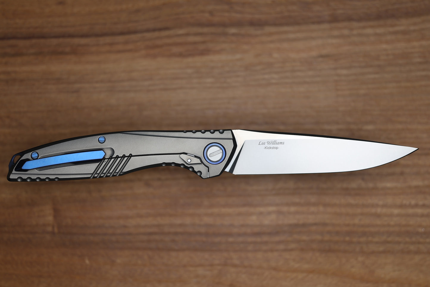 SHIROGOROV AND LEE WILLIAMS COLLABORATION 110 KS SAPPHIRE BLUE S90V BLADE SRRBS (PREOWNED)