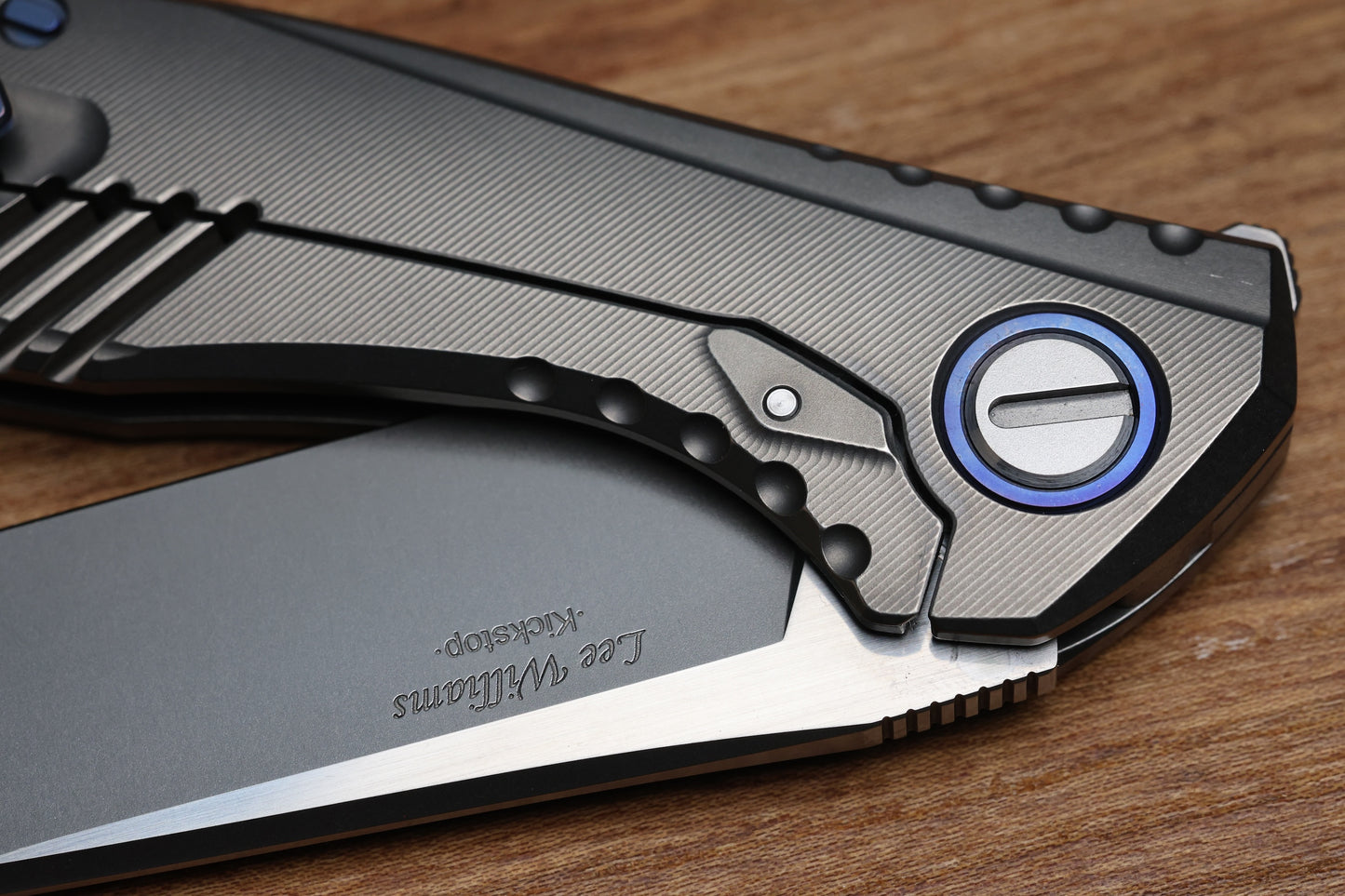 SHIROGOROV AND LEE WILLIAMS COLLABORATION 110 KS SAPPHIRE BLUE S90V BLADE SRRBS (PREOWNED)