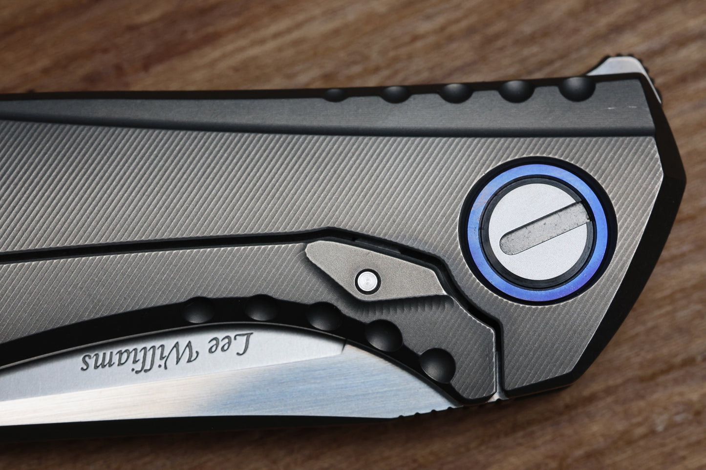 SHIROGOROV AND LEE WILLIAMS COLLABORATION 110 KS SAPPHIRE BLUE S90V BLADE SRRBS (PREOWNED)