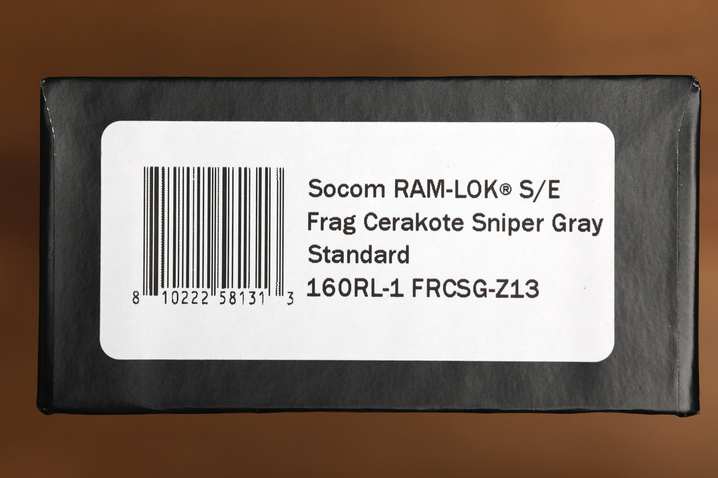 MICROTECH SOCOM RAM-LOK W/ SNIPER GRAY CERAKOTE ALUMINUM FRAG HANDLES & S/E M390MK 160RL-1FRCSG-Z13