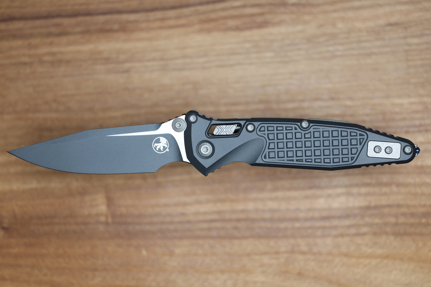 MICROTECH SOCOM RAM-LOK W/ SNIPER GRAY CERAKOTE ALUMINUM FRAG HANDLES & S/E M390MK 160RL-1FRCSG-Z13