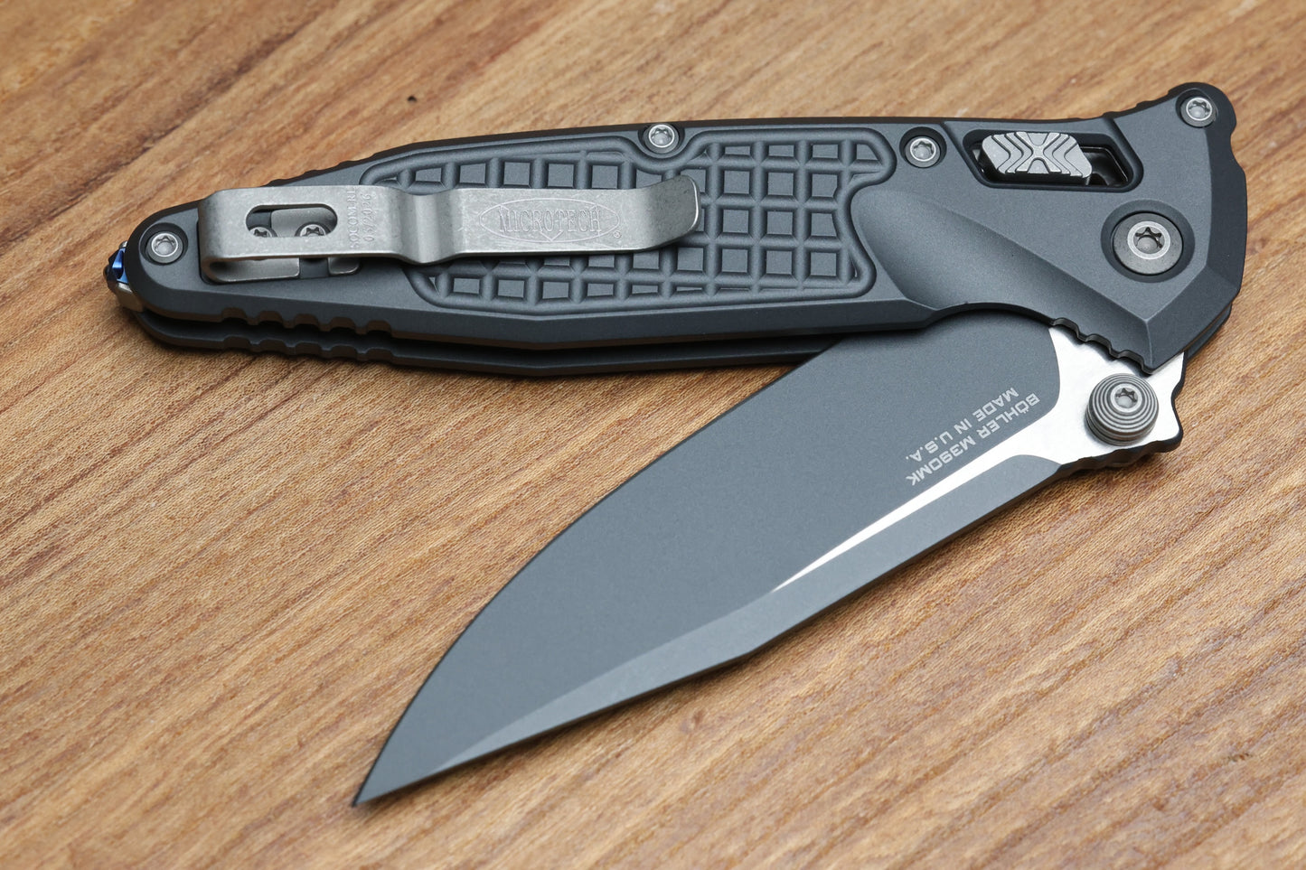 MICROTECH SOCOM RAM-LOK W/ SNIPER GRAY CERAKOTE ALUMINUM FRAG HANDLES & S/E M390MK 160RL-1FRCSG-Z13
