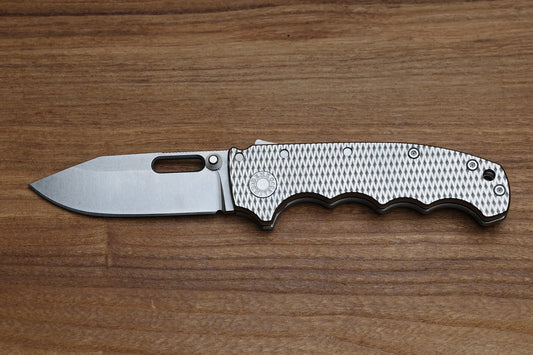 DEMKO KNIVES MG AD20 W/TEXTURED TITANIUM HANDLES & MAGNACUT CLIP POINT