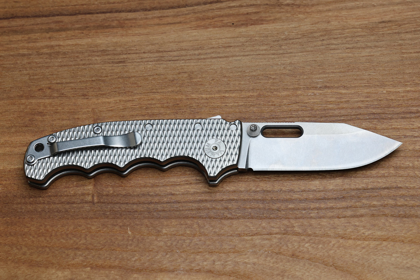 DEMKO KNIVES MG AD20 W/TEXTURED TITANIUM HANDLES & MAGNACUT CLIP POINT