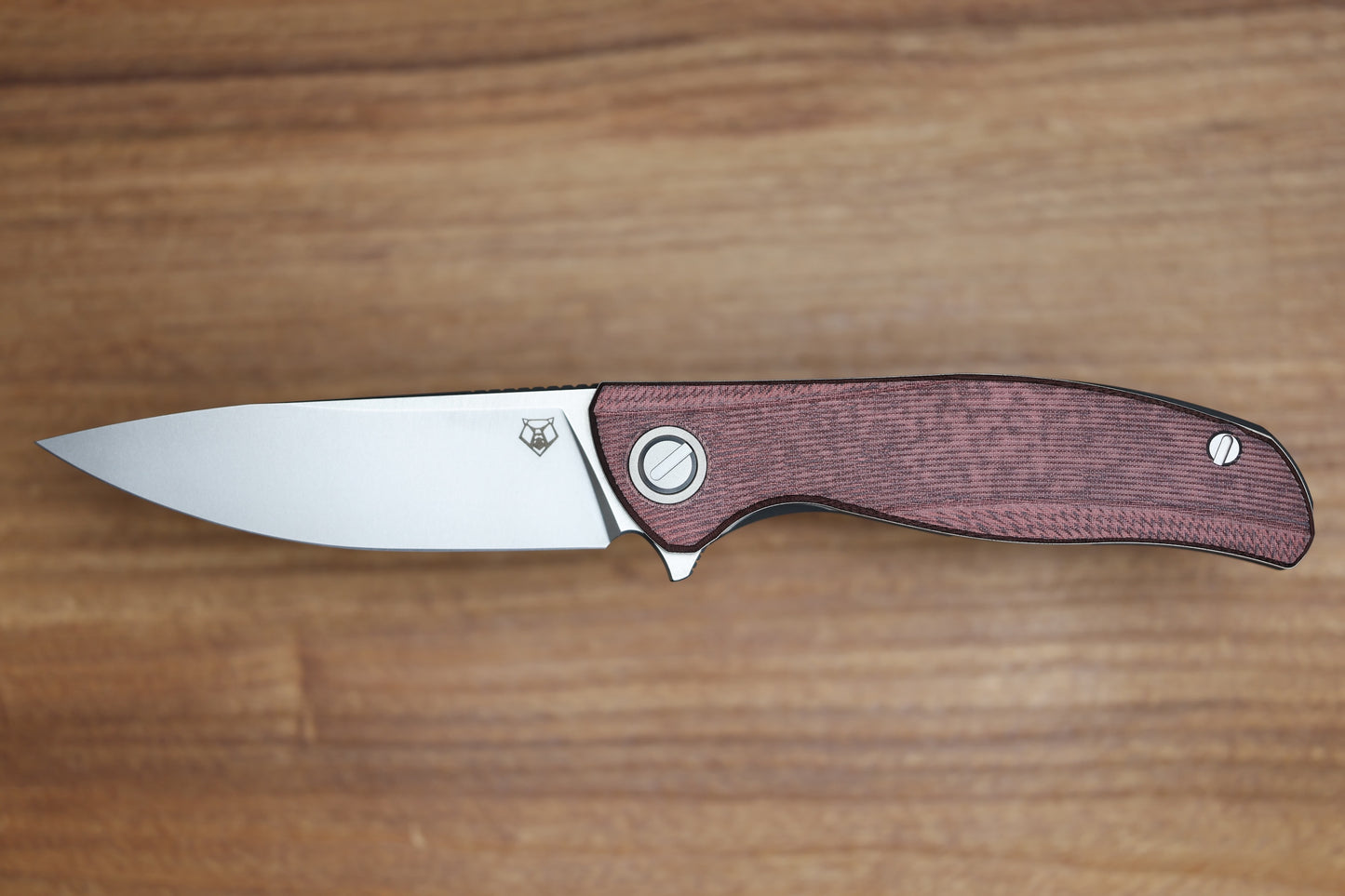 SHIROGOROV URSUS F95 - MAROON MICARTA HANDLE - ELMAX BLADE - MRBS