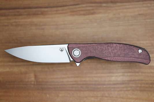 SHIROGOROV URSUS F95 - MAROON MICARTA HANDLE - ELMAX BLADE - MRBS