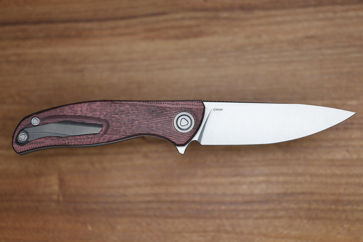 SHIROGOROV URSUS F95 - MAROON MICARTA HANDLE - ELMAX BLADE - MRBS