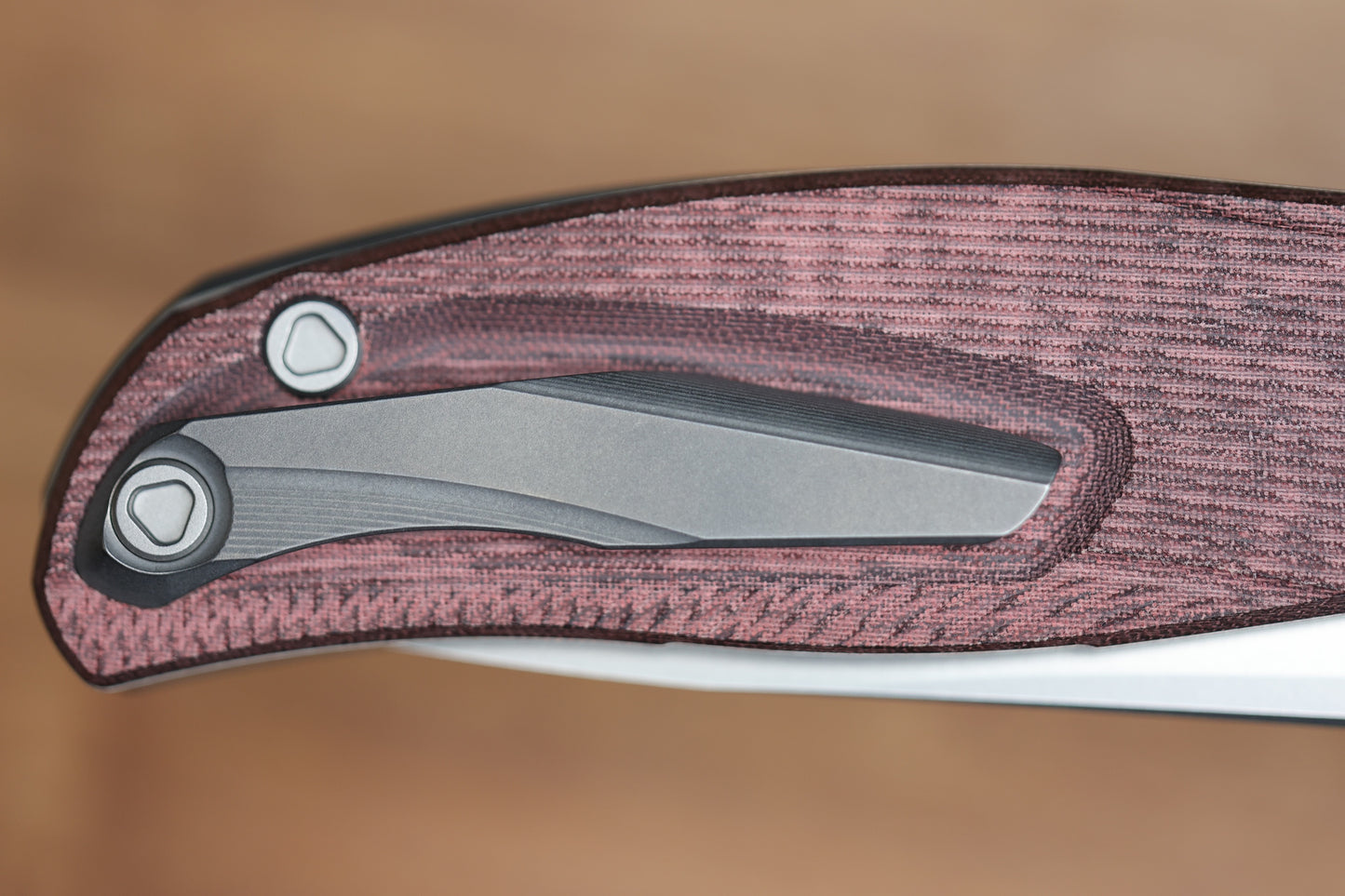 SHIROGOROV URSUS F95 - MAROON MICARTA HANDLE - ELMAX BLADE - MRBS