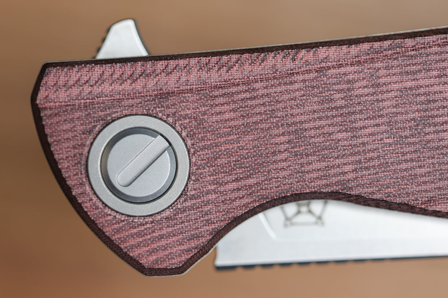 SHIROGOROV URSUS F95 - MAROON MICARTA HANDLE - ELMAX BLADE - MRBS