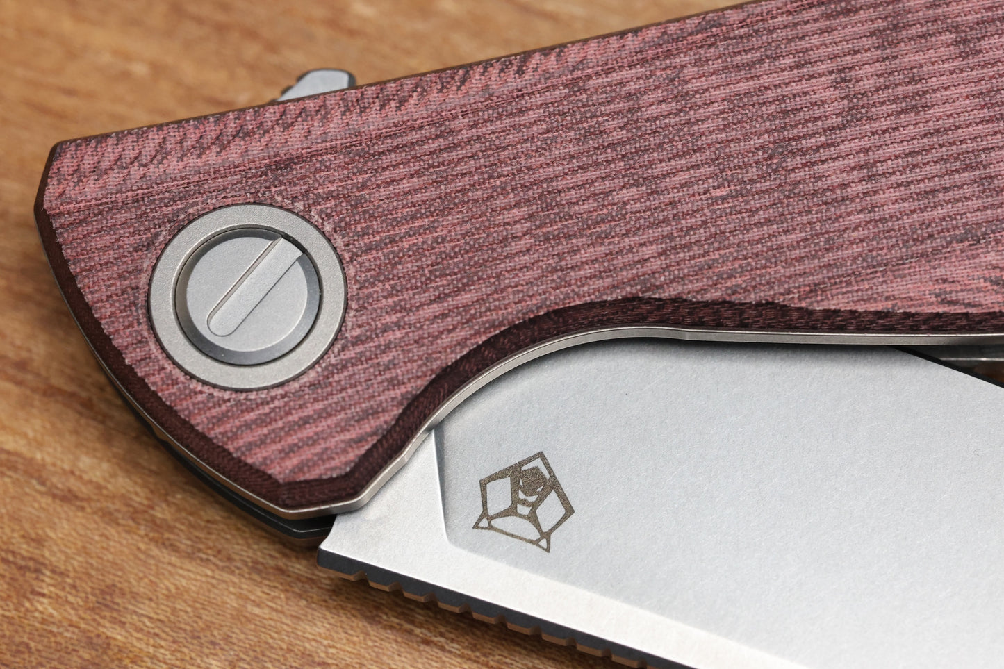SHIROGOROV URSUS F95 - MAROON MICARTA HANDLE - ELMAX BLADE - MRBS