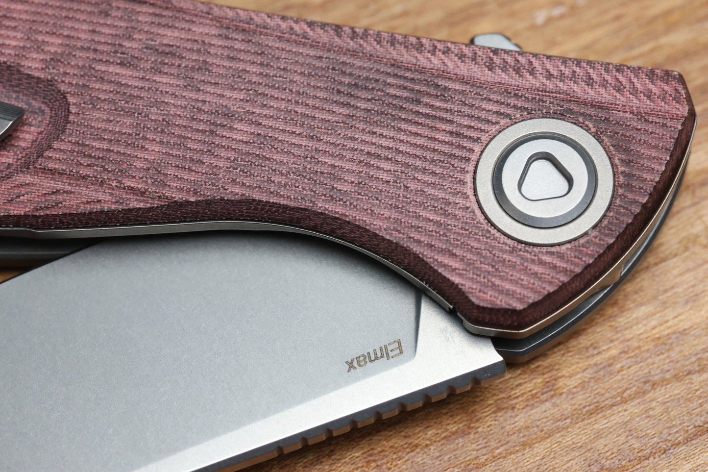 SHIROGOROV URSUS F95 - MAROON MICARTA HANDLE - ELMAX BLADE - MRBS