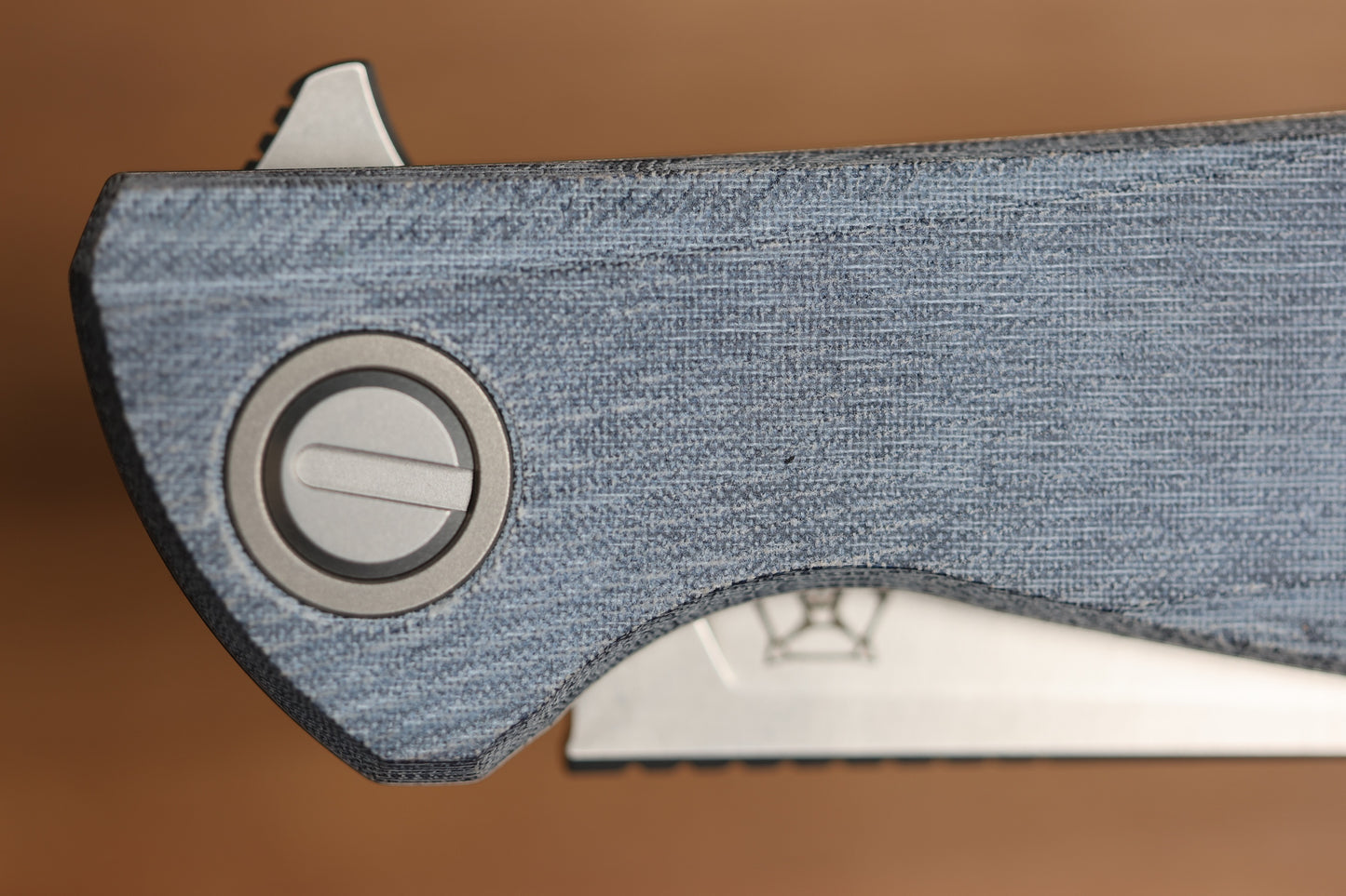 SHIROGOROV URSUS F95 - BLUE MICARTA HANDLE - ELMAX BLADE - MRBS