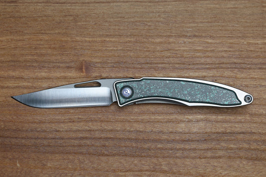 CHRIS REEVE MNANDI - TEAL MAGNETIC CARBOTI INLAY - MAGNACUT BLADE