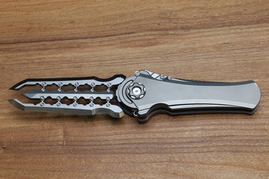 POIKILO BLADE AL-KHEM STANDARD 1 W/ TITANIUM HANDLES & PEARLESCENT STONEWASH M390