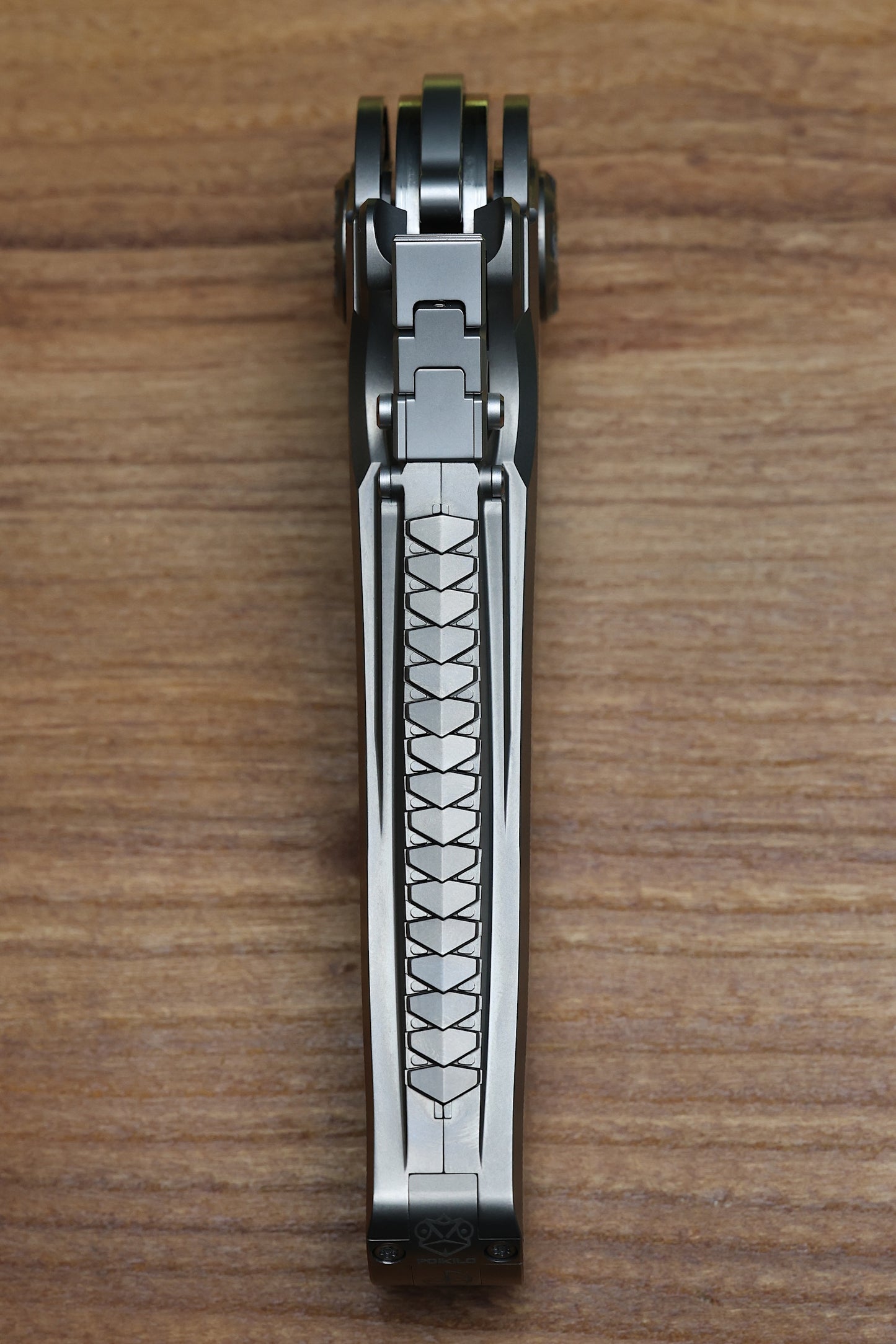 POIKILO BLADE AL-KHEM STANDARD 1 W/ TITANIUM HANDLES & PEARLESCENT STONEWASH M390