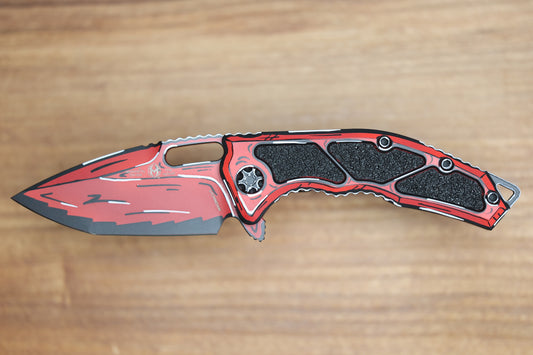 HERETIC KNIVES MEDUSA M/A RED CEL SHADE W/ TANTO MAGNACUT H009-CS-RD