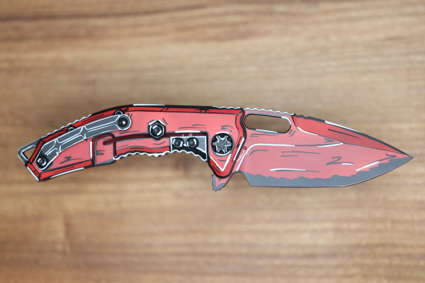 HERETIC KNIVES MEDUSA M/A RED CEL SHADE W/ TANTO MAGNACUT H009-CS-RD