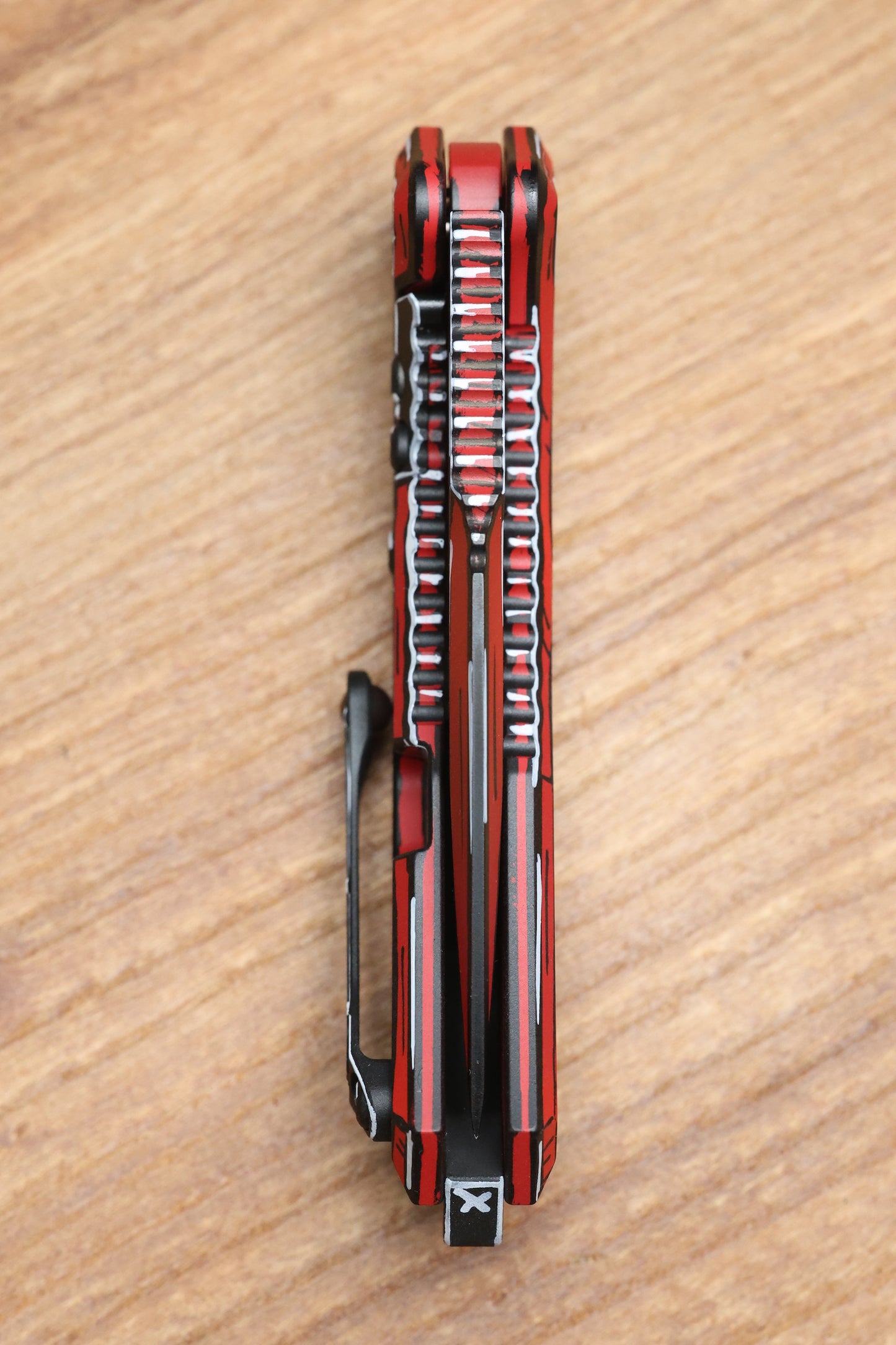 HERETIC KNIVES MEDUSA M/A RED CEL SHADE W/ TANTO MAGNACUT H009-CS-RD