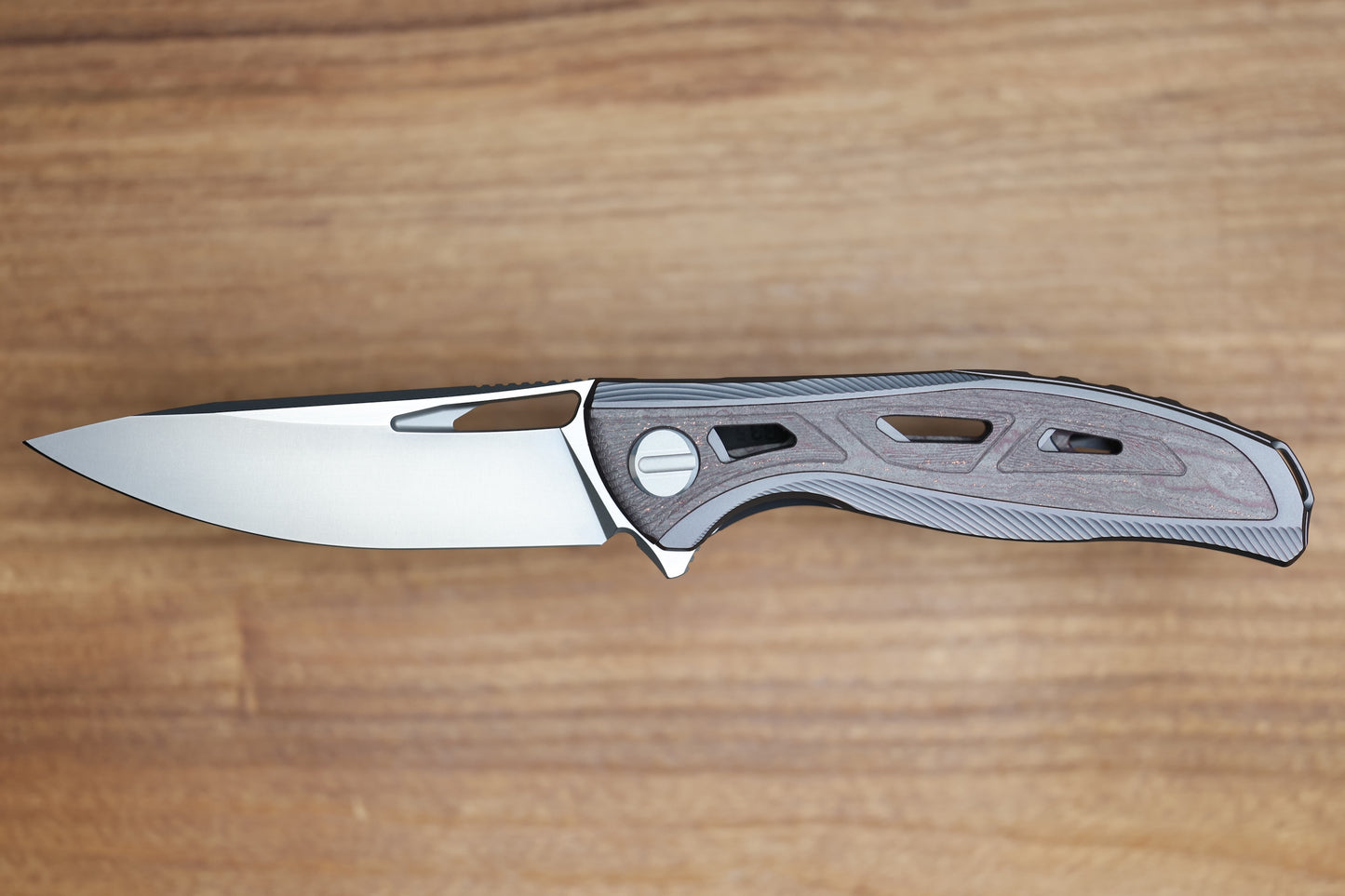 SHIROGOROV DUALX CUSTOM DIVISION TITANIUM AND CARBOTI HANDLE - MAGNACUT BLADE - SRRBS
