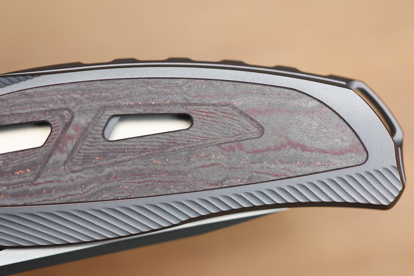 SHIROGOROV DUALX CUSTOM DIVISION TITANIUM AND CARBOTI HANDLE - MAGNACUT BLADE - SRRBS
