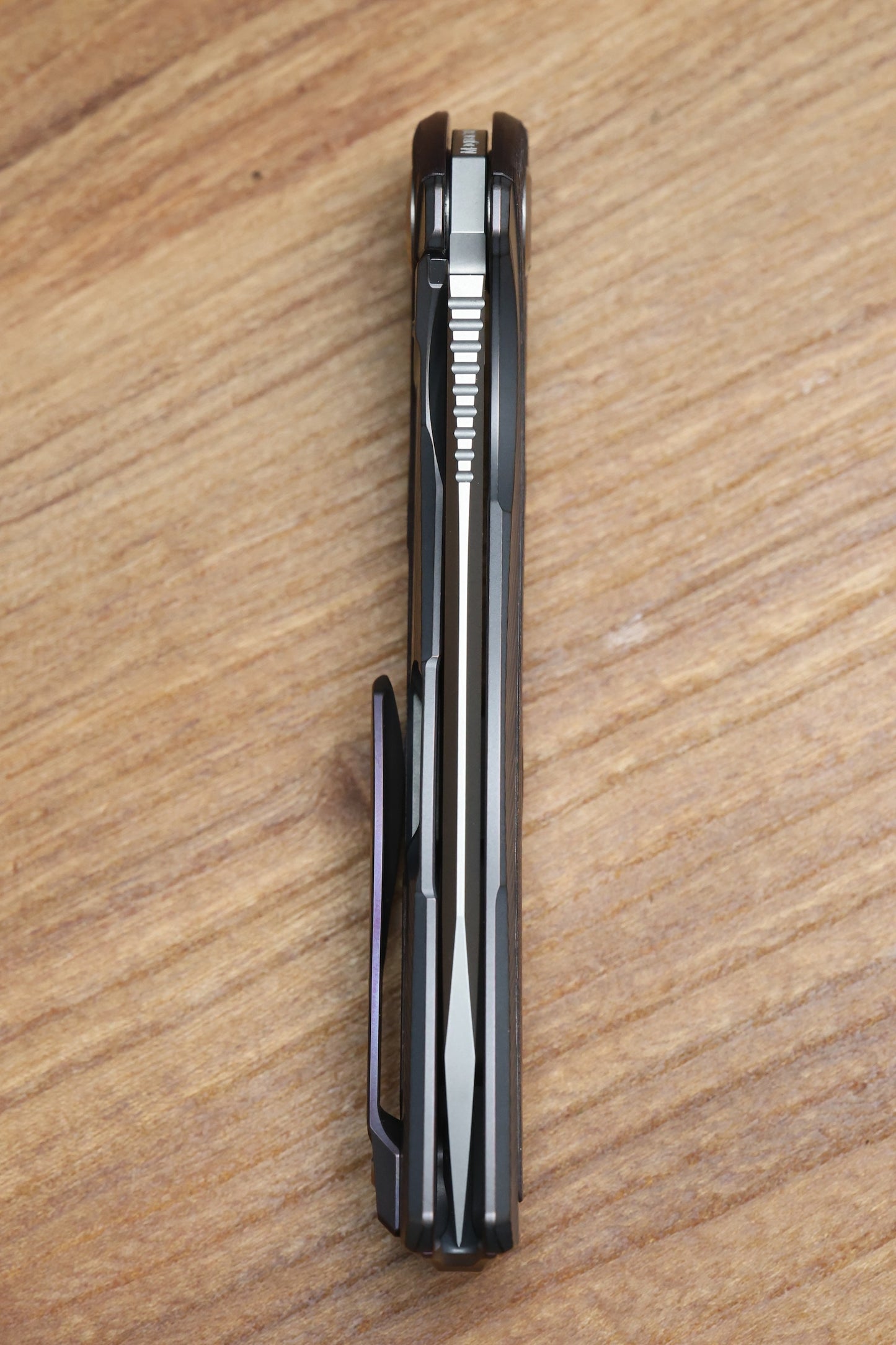 SHIROGOROV DUALX CUSTOM DIVISION TITANIUM AND CARBOTI HANDLE - MAGNACUT BLADE - SRRBS