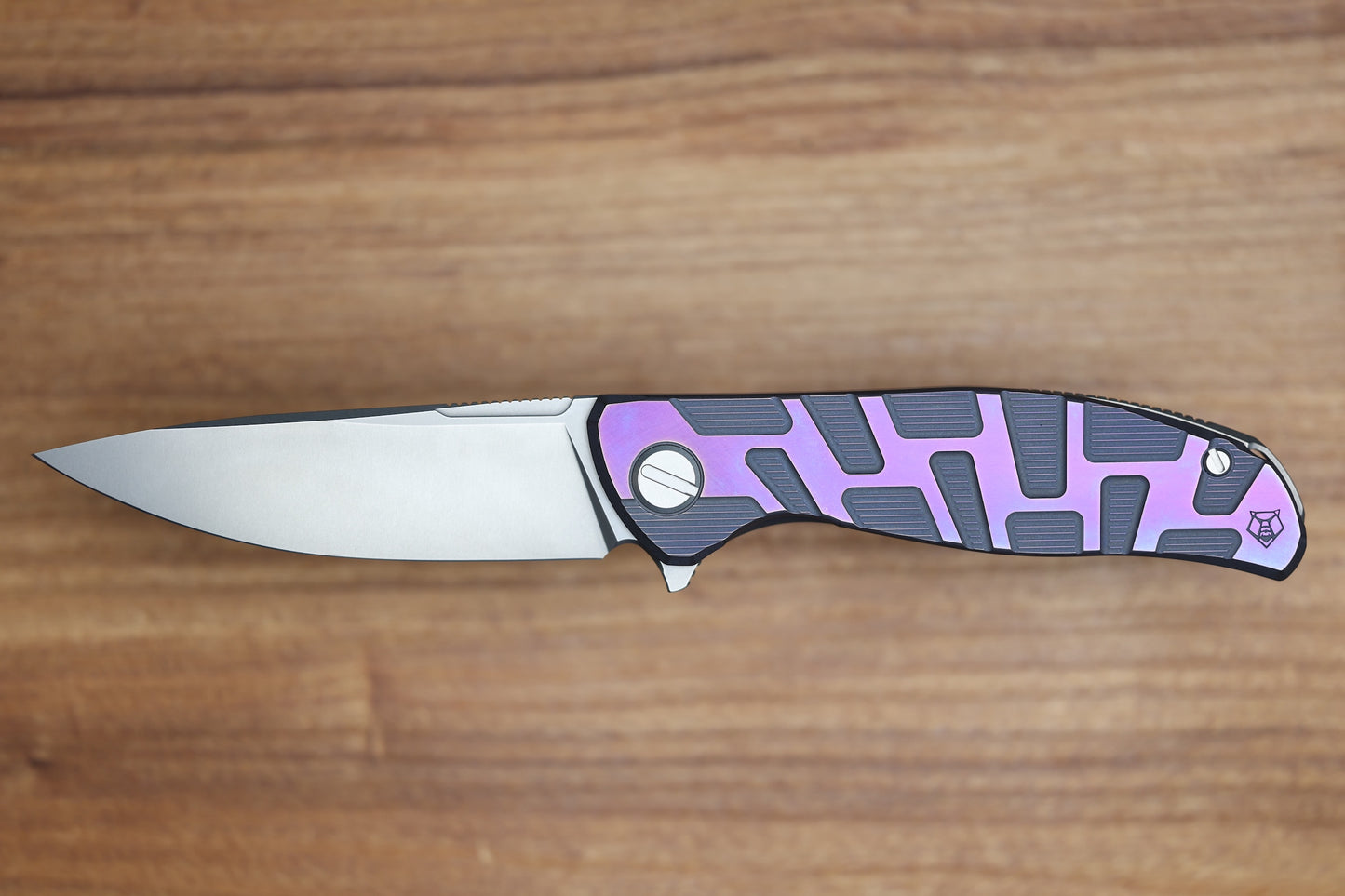 SHIROGOROV F95 T PATTERN GEN. 4 - PURPLE TITANIUM HANDLE - M390 BLADE - MRBS