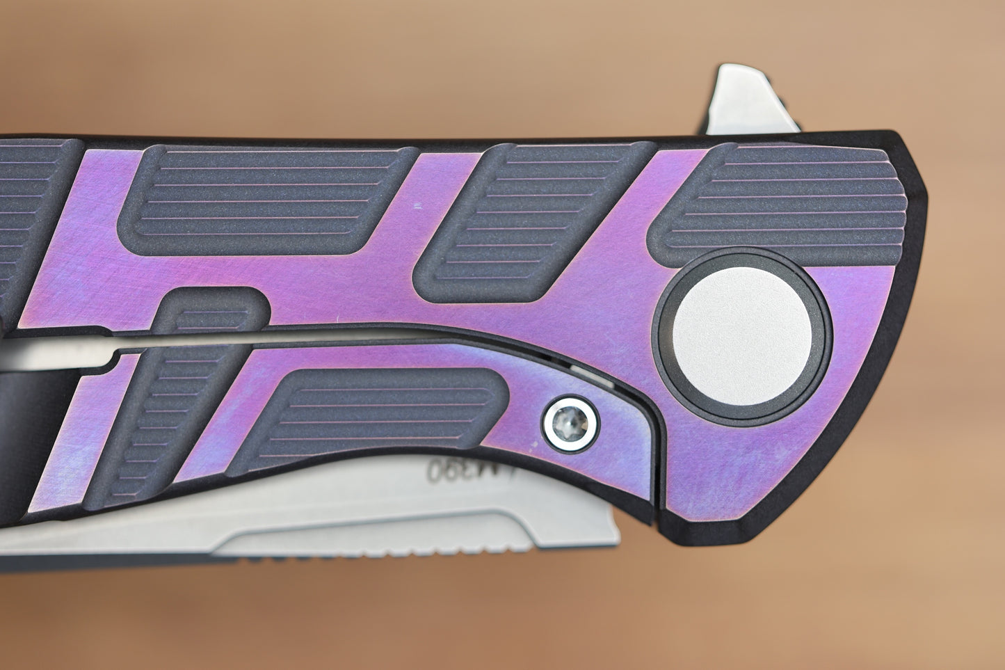 SHIROGOROV F95 T PATTERN GEN. 4 - PURPLE TITANIUM HANDLE - M390 BLADE - MRBS