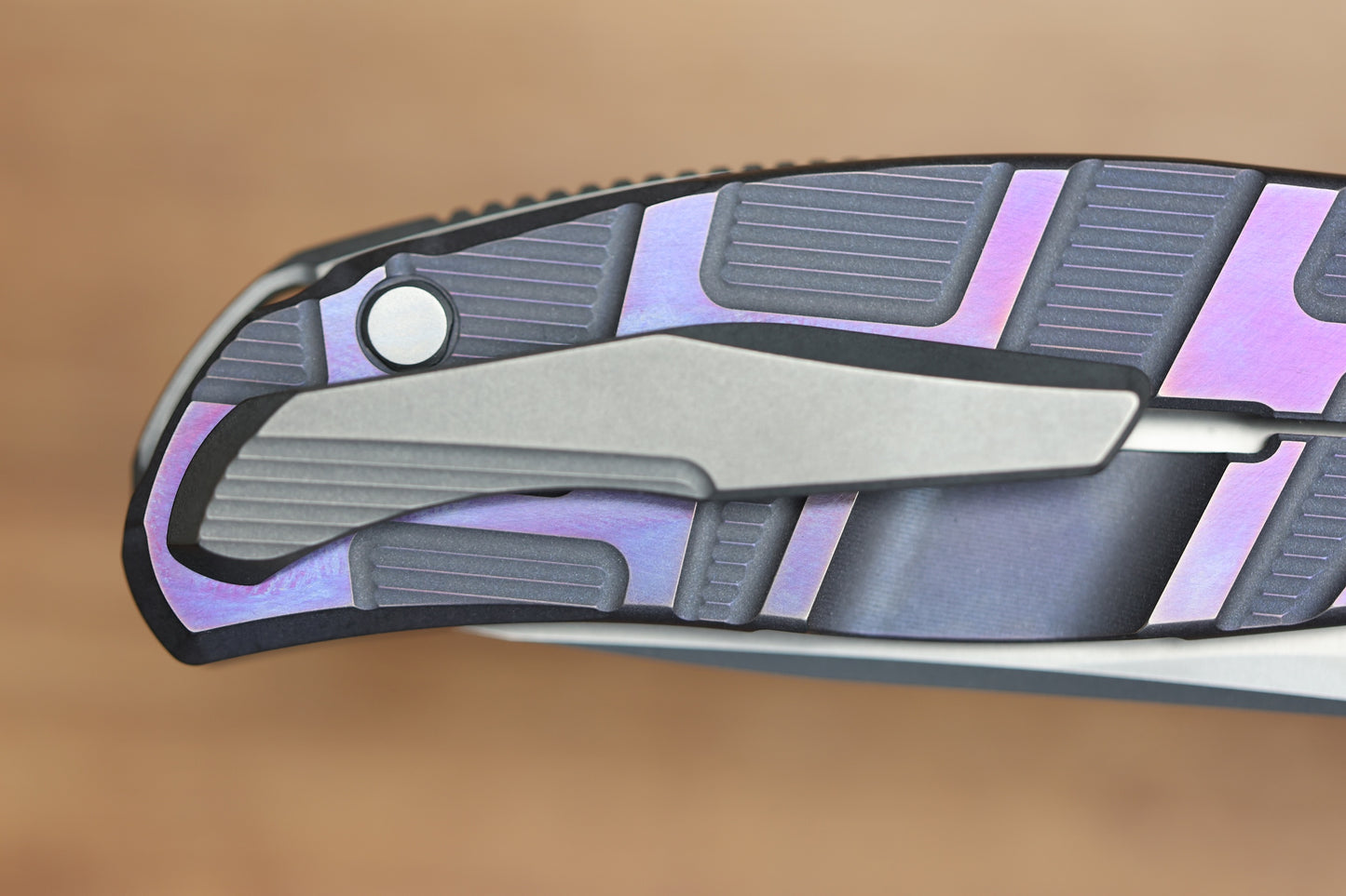 SHIROGOROV F95 T PATTERN GEN. 4 - PURPLE TITANIUM HANDLE - M390 BLADE - MRBS