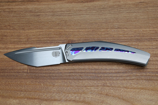 TASHI BHARUCHA LARGE KRYPTON W/ LEE WILLIAMS KICKSTOP TITANIUM HANDLE W/ TIMASCUS INLAYS & ELMAX