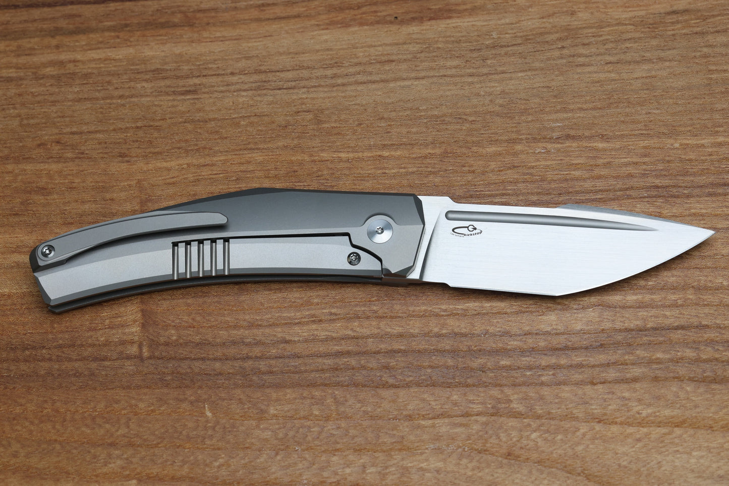 TASHI BHARUCHA LARGE KRYPTON W/ LEE WILLIAMS KICKSTOP TITANIUM HANDLE W/ TIMASCUS INLAYS & ELMAX