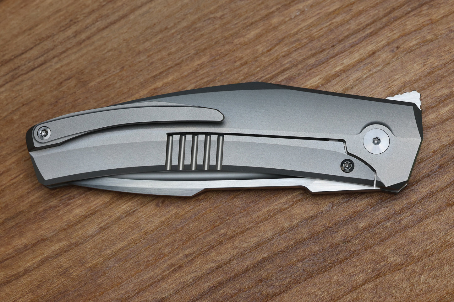 TASHI BHARUCHA LARGE KRYPTON W/ LEE WILLIAMS KICKSTOP TITANIUM HANDLE W/ TIMASCUS INLAYS & ELMAX