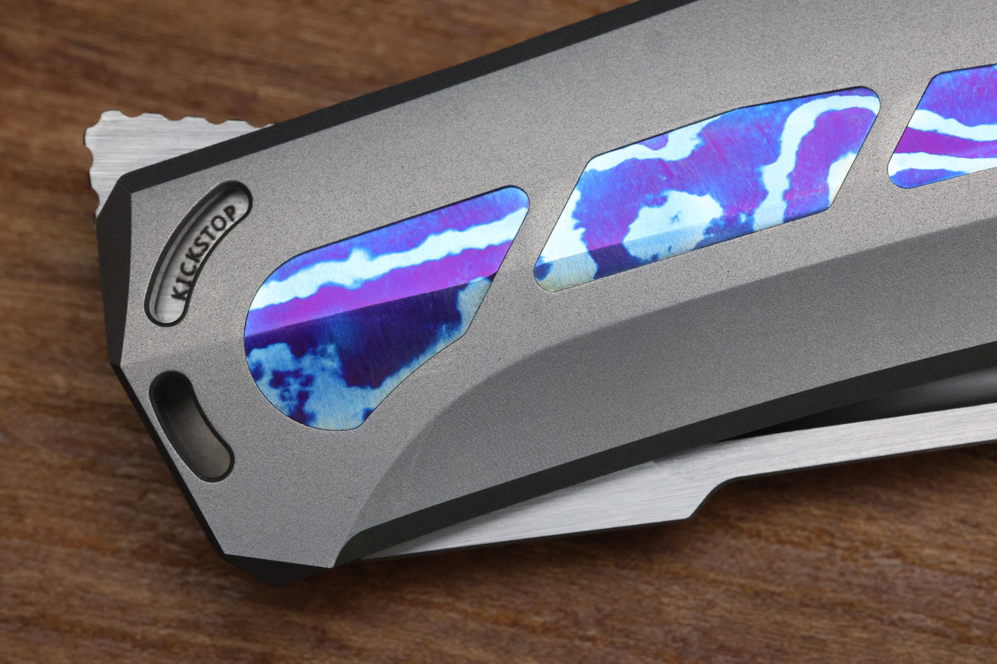 TASHI BHARUCHA LARGE KRYPTON W/ LEE WILLIAMS KICKSTOP TITANIUM HANDLE W/ TIMASCUS INLAYS & ELMAX