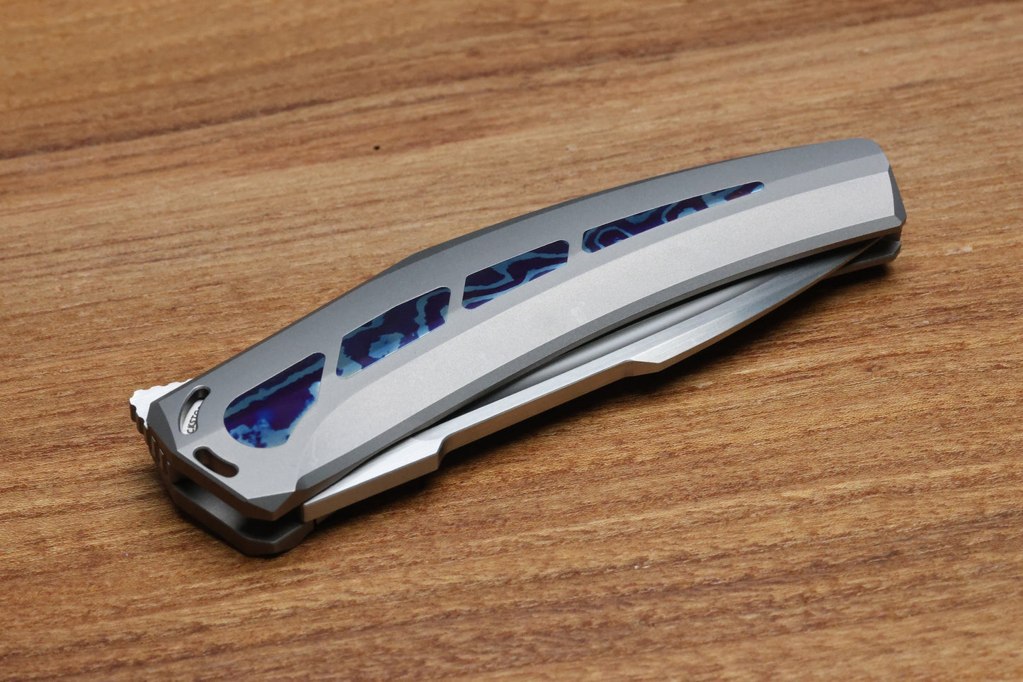 TASHI BHARUCHA LARGE KRYPTON W/ LEE WILLIAMS KICKSTOP TITANIUM HANDLE W/ TIMASCUS INLAYS & ELMAX