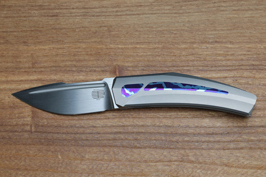TASHI BHARUCHA SMALL KRYPTON W/ LEE WILLIAMS KICKSTOP TITANIUM HANDLE W/ TIMASCUS INLAYS & ELMAX