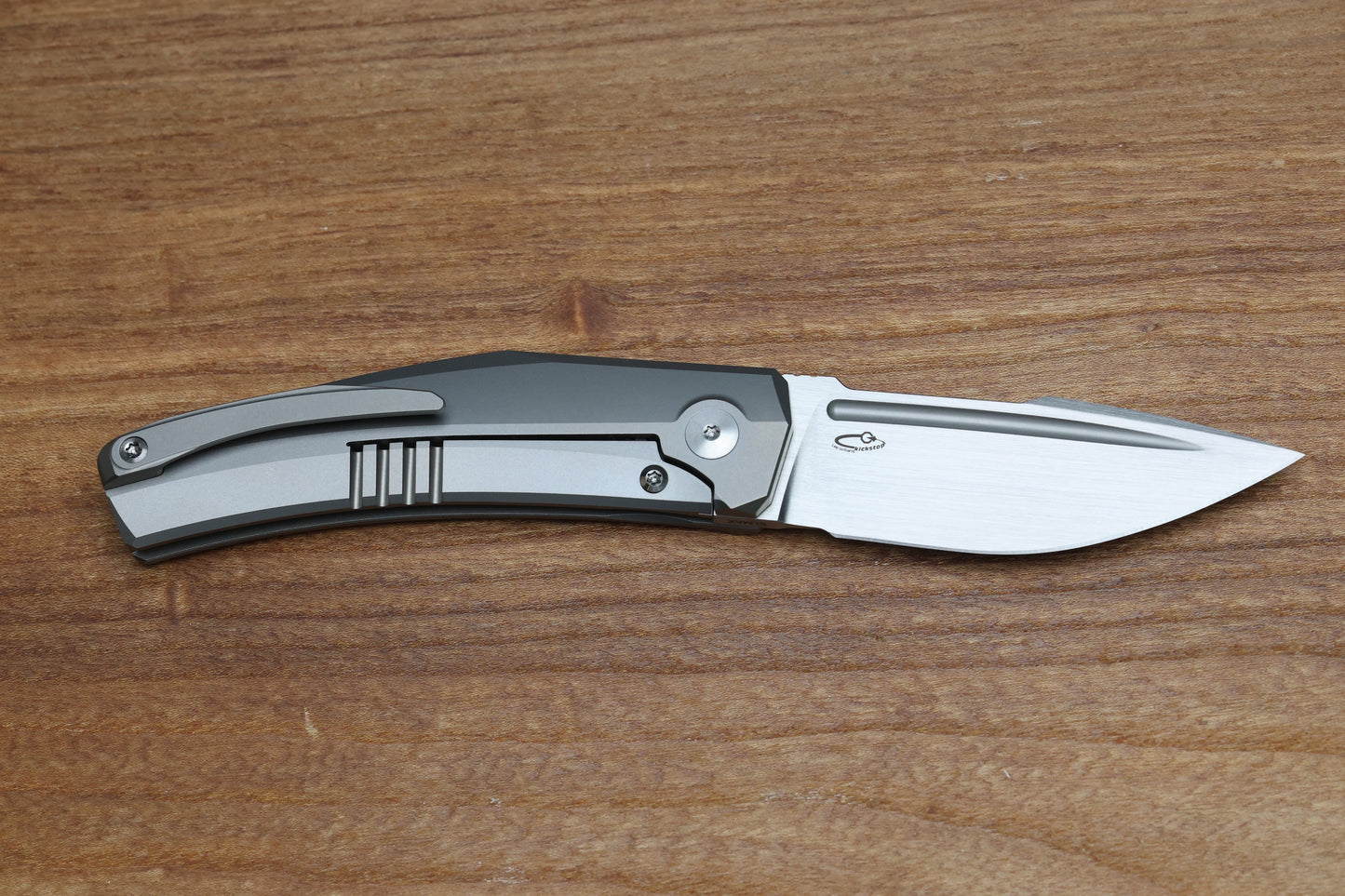 TASHI BHARUCHA SMALL KRYPTON W/ LEE WILLIAMS KICKSTOP TITANIUM HANDLE W/ TIMASCUS INLAYS & ELMAX