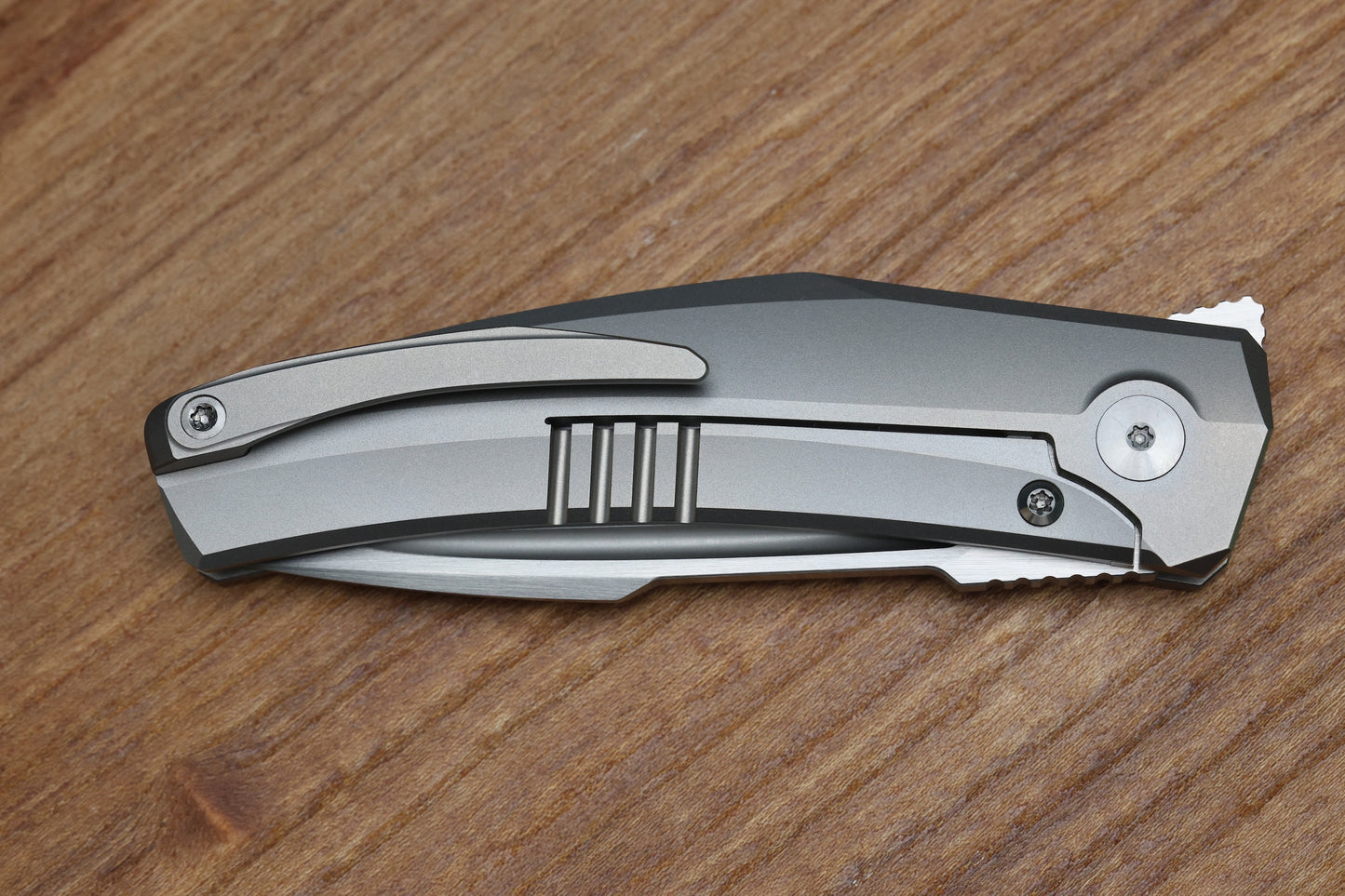 TASHI BHARUCHA SMALL KRYPTON W/ LEE WILLIAMS KICKSTOP TITANIUM HANDLE W/ TIMASCUS INLAYS & ELMAX