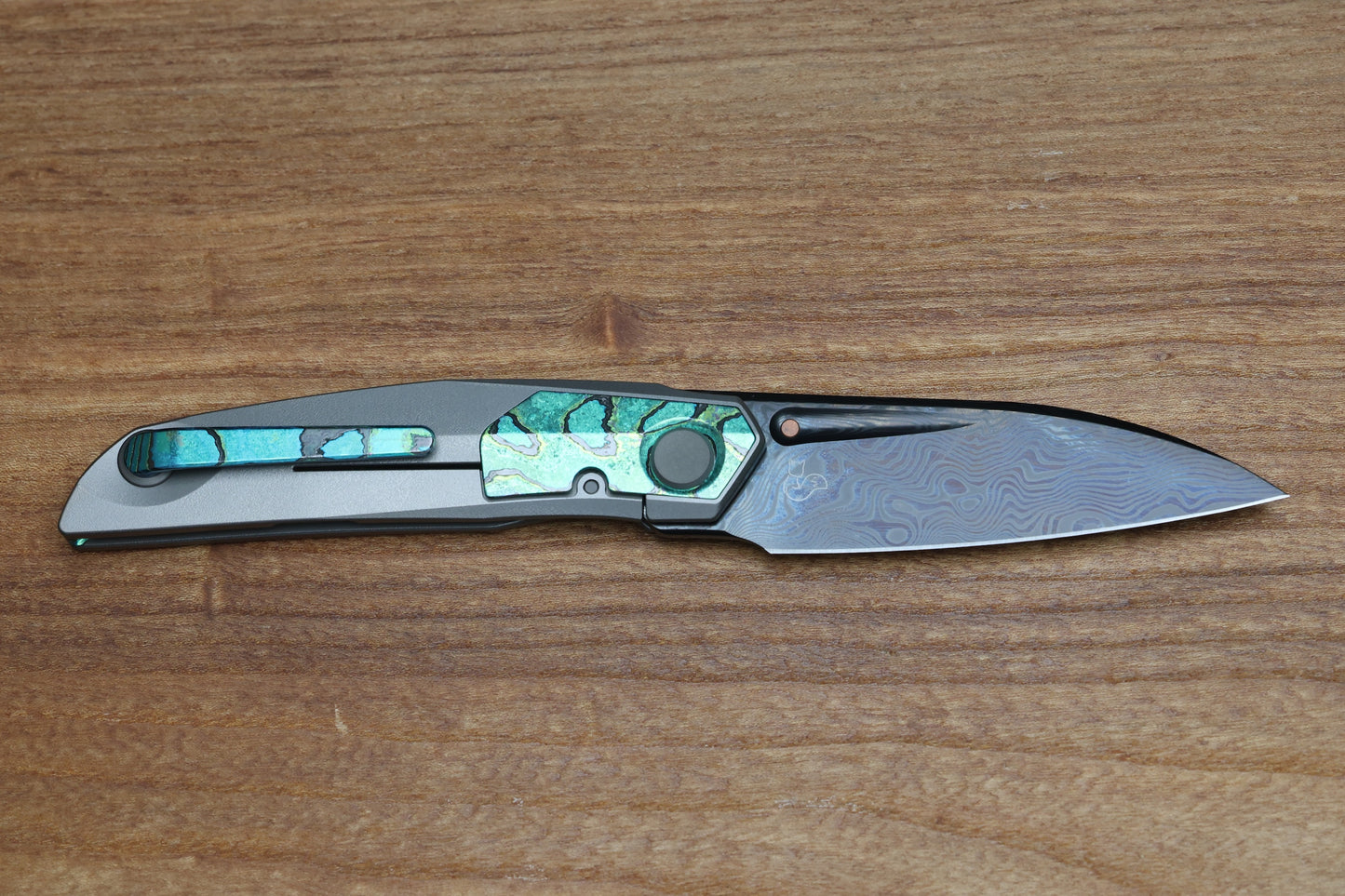 REATE VULPEX VK-ANUB - ZIRCUTI- DLC DAMASTEEL ACID WASHED BLADE