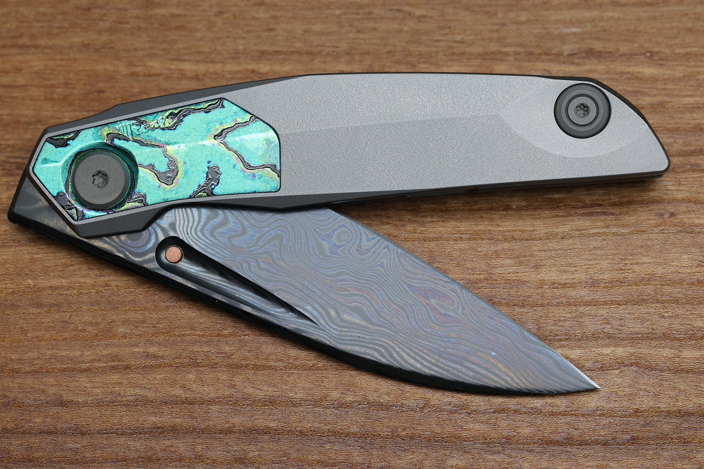 REATE VULPEX VK-ANUB - ZIRCUTI- DLC DAMASTEEL ACID WASHED BLADE
