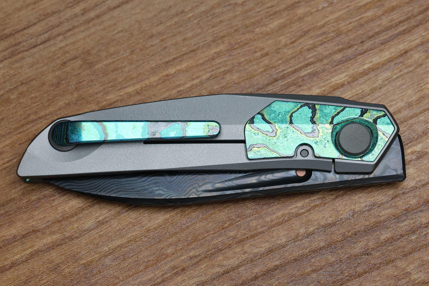 REATE VULPEX VK-ANUB - ZIRCUTI- DLC DAMASTEEL ACID WASHED BLADE