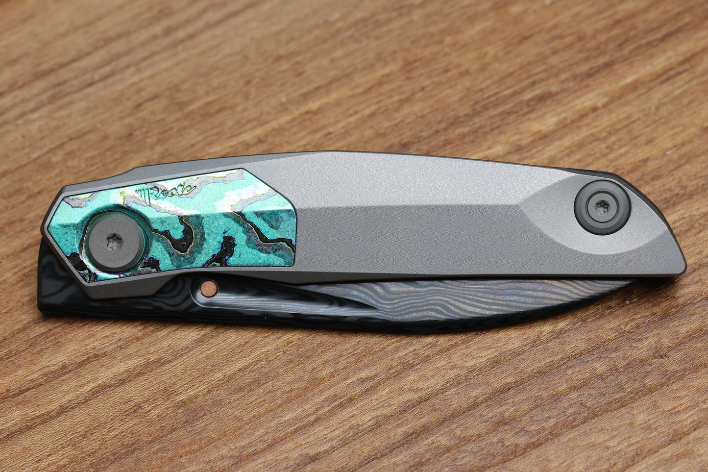 REATE VULPEX VK-ANUB - ZIRCUTI- DLC DAMASTEEL ACID WASHED BLADE