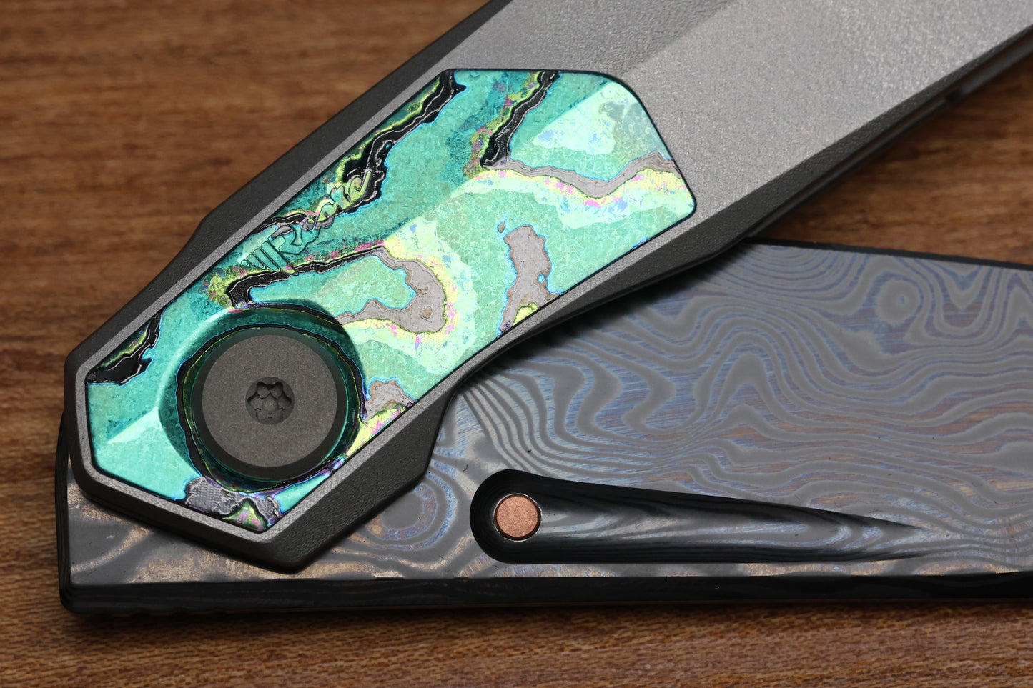 REATE VULPEX VK-ANUB - ZIRCUTI- DLC DAMASTEEL ACID WASHED BLADE