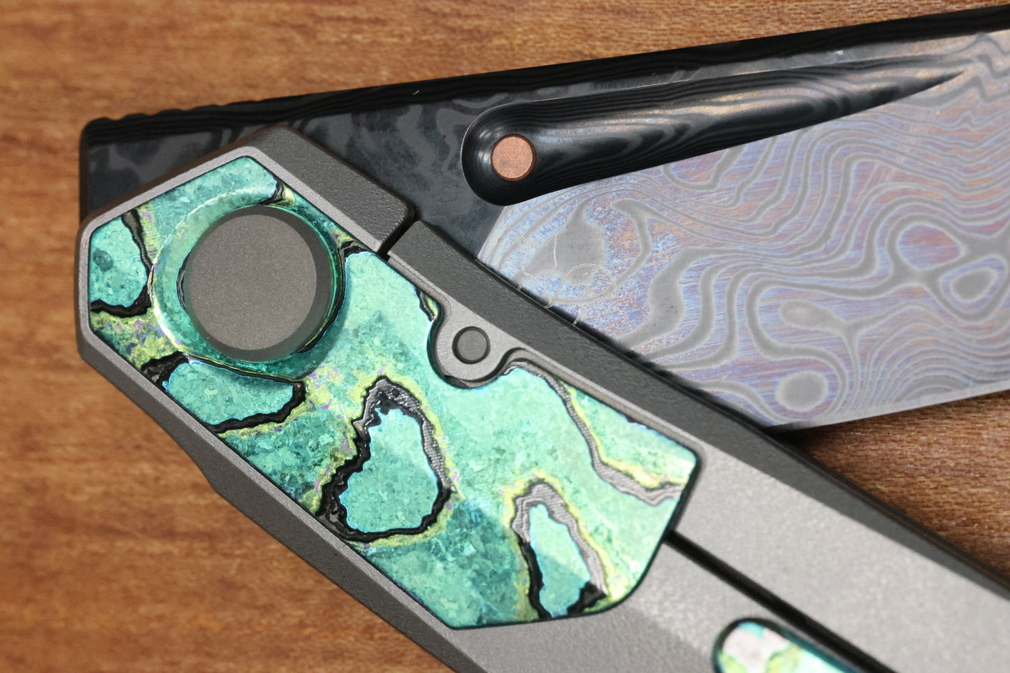 REATE VULPEX VK-ANUB - ZIRCUTI- DLC DAMASTEEL ACID WASHED BLADE