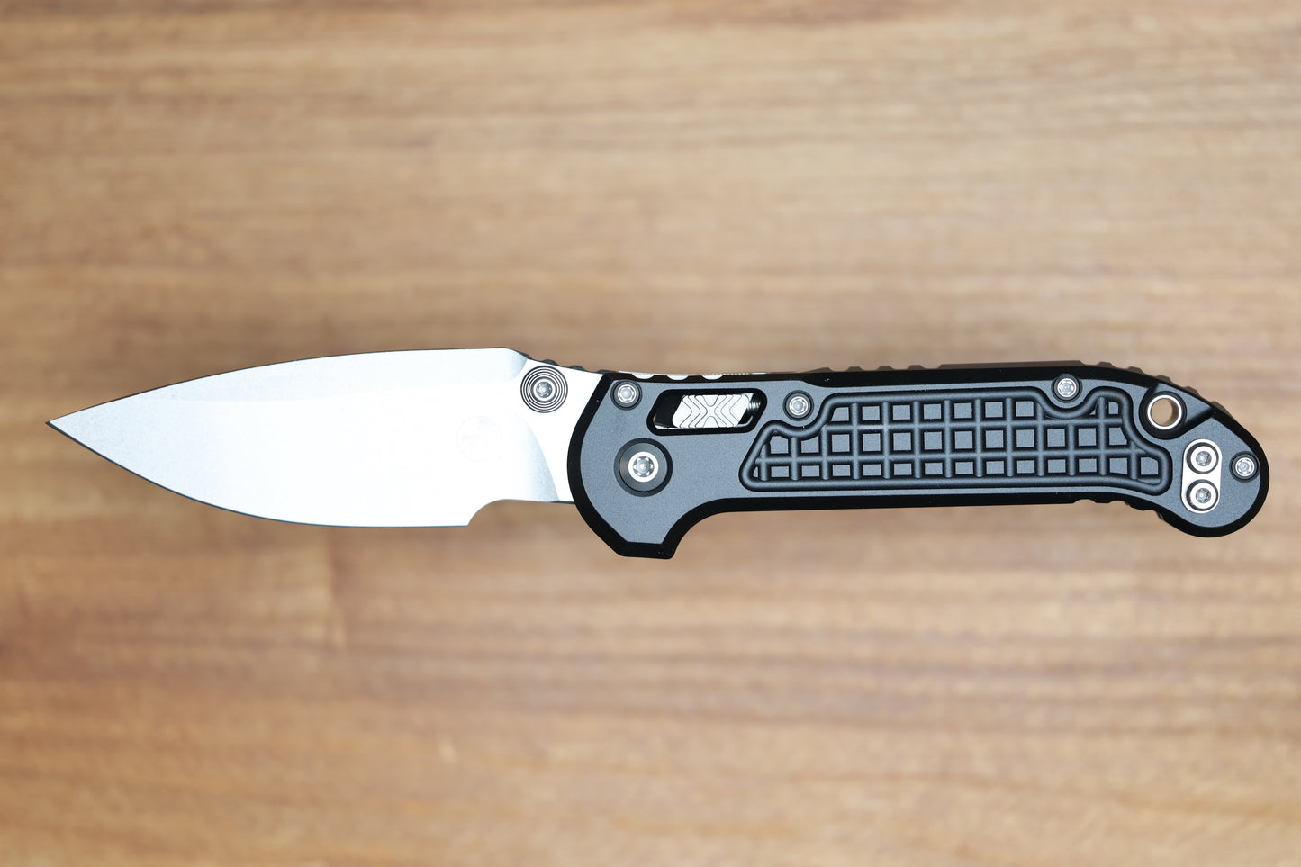 MICROTECH LUDT RAM-LOK MANUAL BLACK FRAG ALUMINUM CLIP POINT STONEWASH M390MK 1135RL-10FR