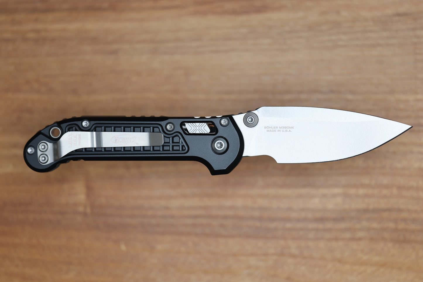 MICROTECH LUDT RAM-LOK MANUAL BLACK FRAG ALUMINUM CLIP POINT STONEWASH M390MK 1135RL-10FR