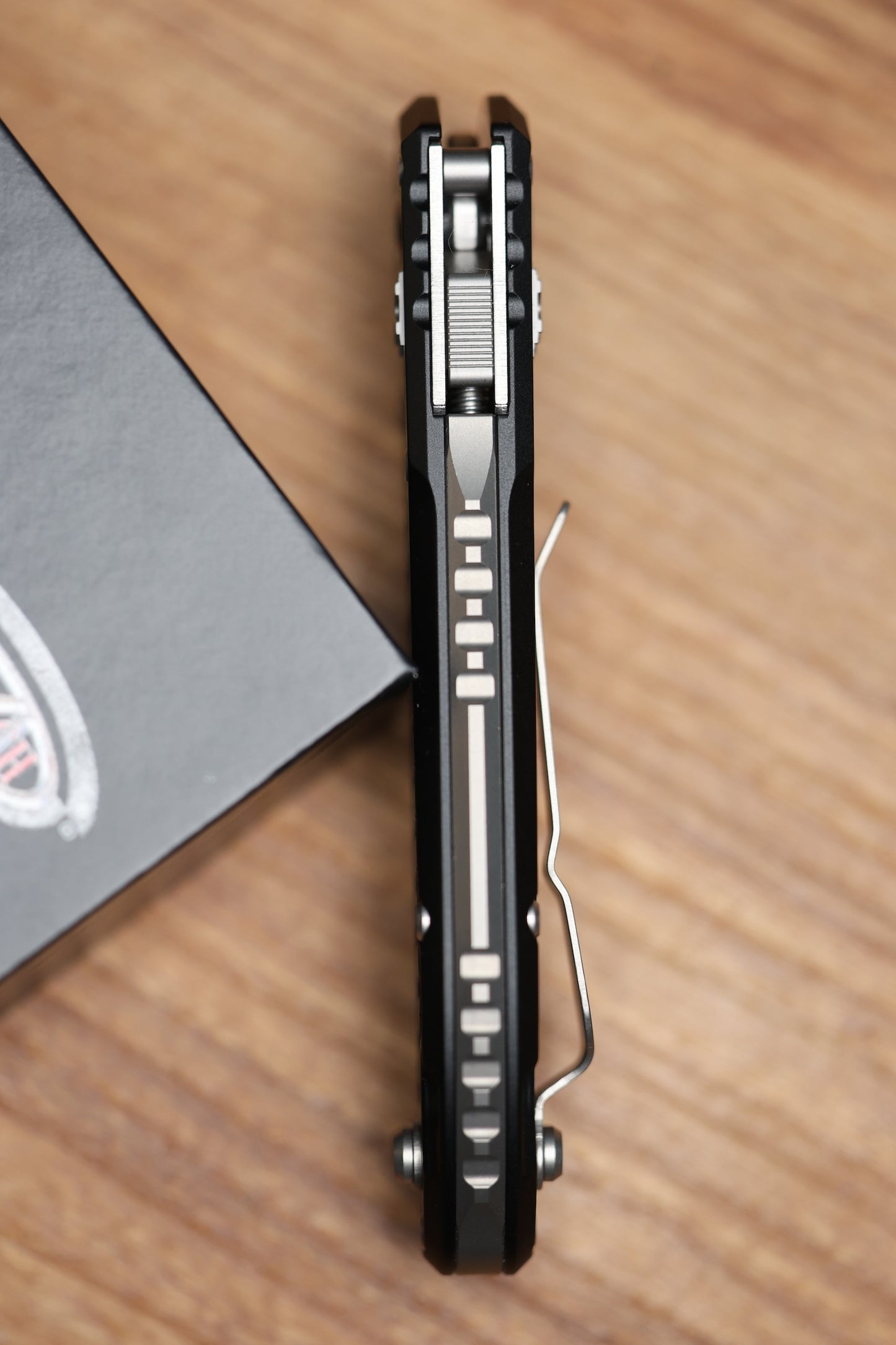MICROTECH LUDT RAM-LOK MANUAL BLACK FRAG ALUMINUM CLIP POINT STONEWASH M390MK 1135RL-10FR